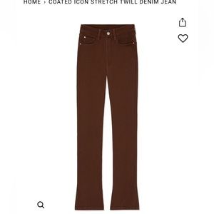 Coated Icon Stretch Twill Denim Jean (cacao)